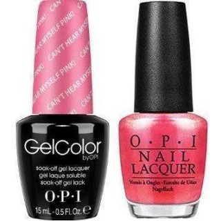OPI GelColor And Nail Lacquer,A72, Can't Hear Myself Pink 0.5oz 